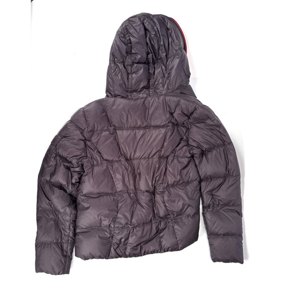 Eddie Bauer Goose Down Zip Hood Jacket Womens LG Feather Coat EB550 Lightweight - Picture 12 of 14